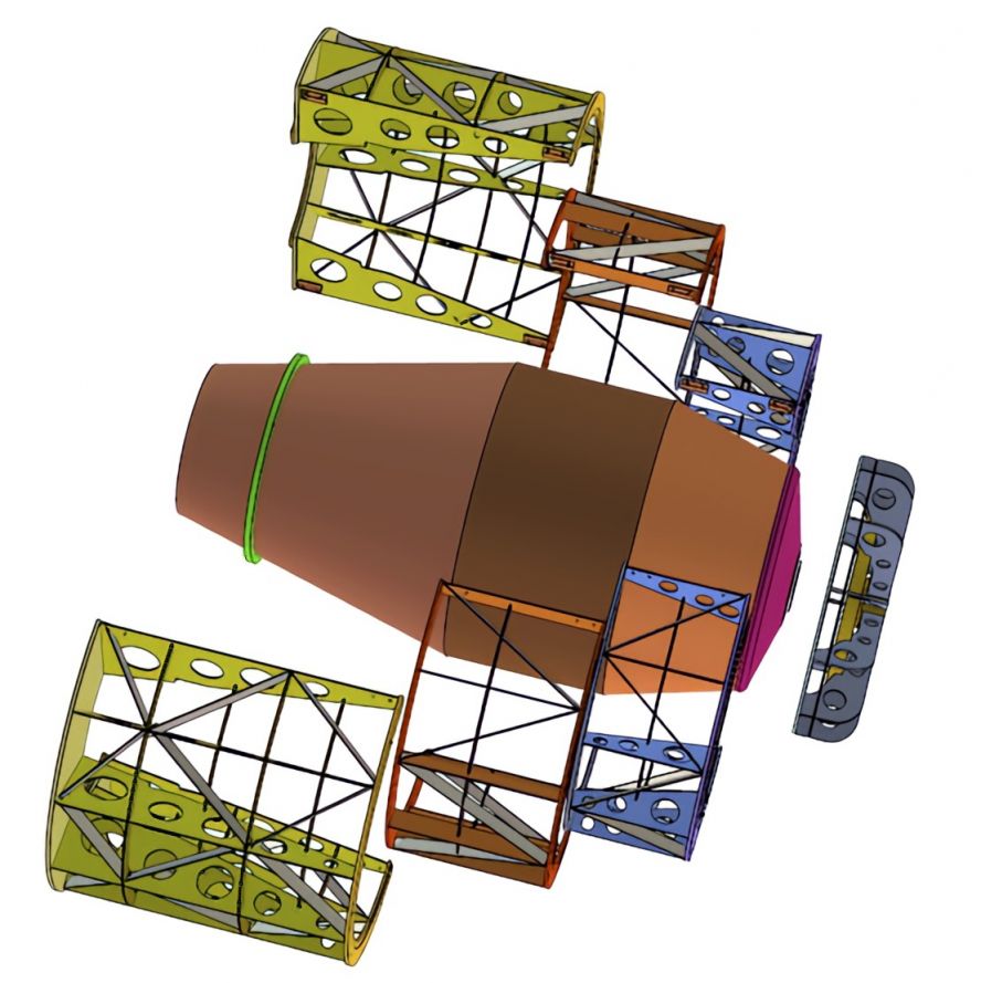 封頭胎膜、前錐胎膜、中節胎膜、后錐胎膜